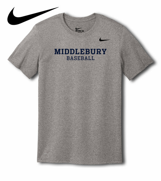 Nike Middlebury Panther Baseball T-Shirt (Grey)