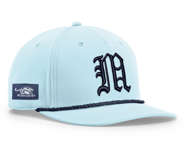 Middlebury "Old M" Classic Rope Cap (Soft Blue/Navy-R258)