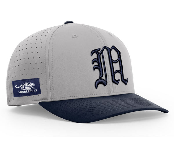 Middlebury "Old M" Performance Cap (Grey/Navy-R632)