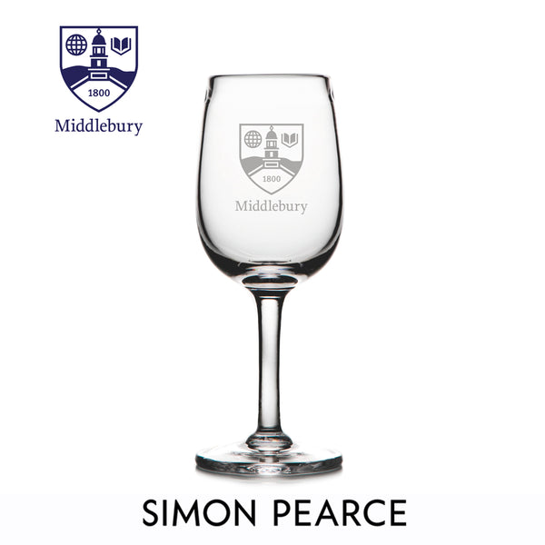 Woodstock White Wine Glass - Middlebury Shield