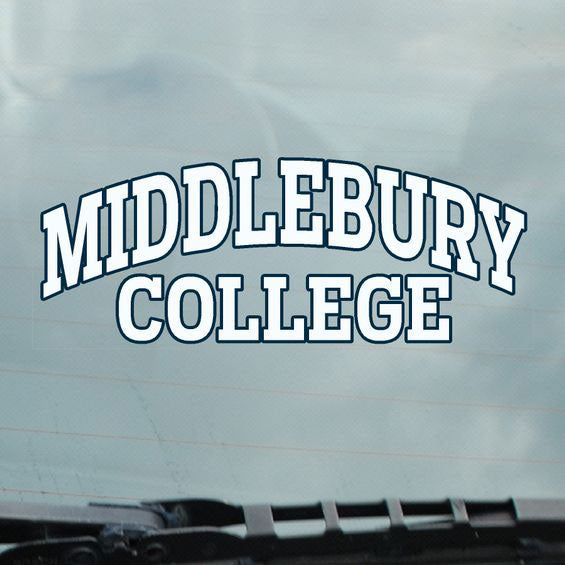 Middlebury College Static Cling Window Decal (white/navy)