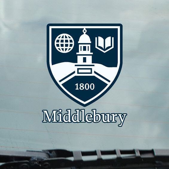 Middlebury Shield (inside window) Static Decal