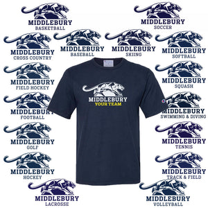 Youth Middlebury Panther Team T-Shirt (100% Cotton)