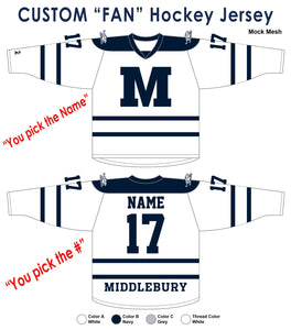 Full Custom Middlebury Hockey Jerseys (YOUTH)