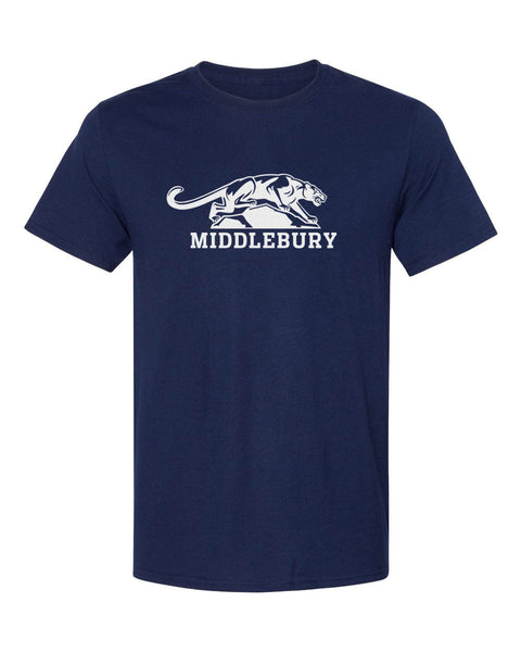 Middlebury YOUTH Panther T-Shirt (cotton/poly - navy)