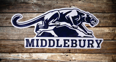 Middlebury Panther Tin Tacker Sign
