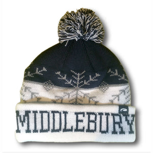 Middlebury Snowflake Hat (Navy-Top)