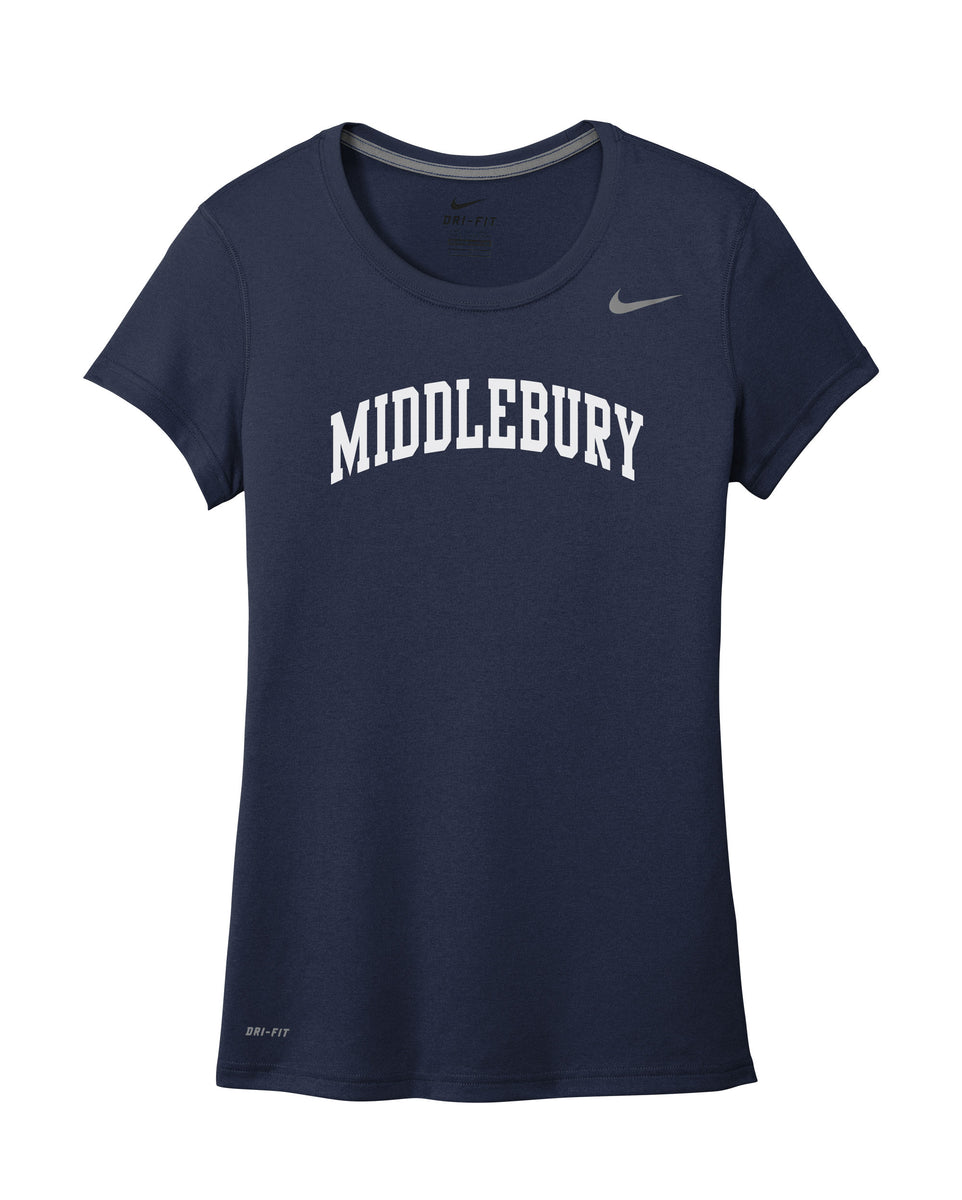 Women's Nike Dri-Fit Middlebury T-Shirt (navy) – The Middlebury Shop