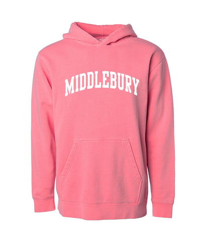 Youth Pigment Dyed Pullover Hooded Sweatshirt:  PIGMENT PINK