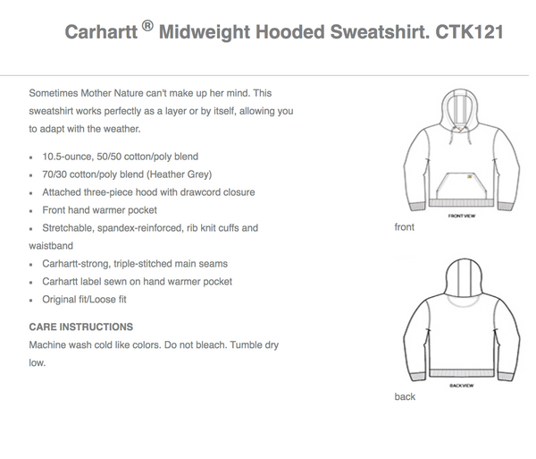 Middlebury Carhartt Hooded Sweatshirt (navy)