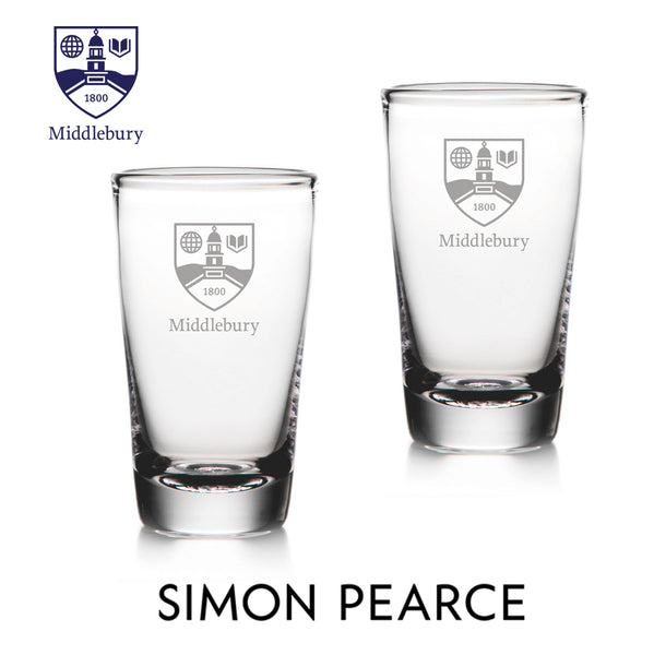 Ascutney Pint Glass (Set of 2) - Middlebury Shield
