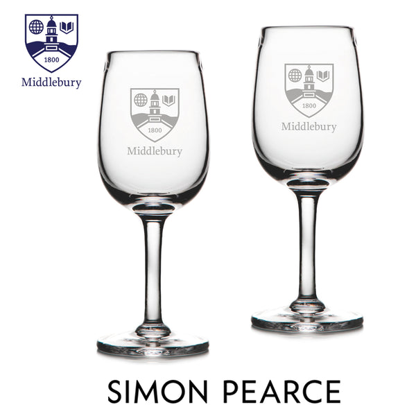 Woodstock White Wine Glass (SET OF 2) - Middlebury Shield