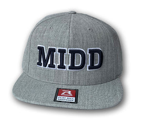 MIDD Flatbill Snapback Hat (Heather Grey)