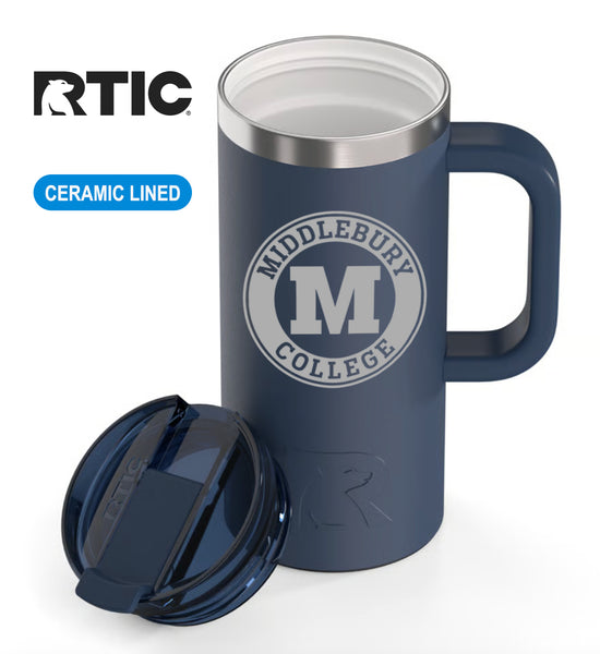 Middlebury 16 oz Road Trip Travel Mug Ceramic-Lined | Navy
