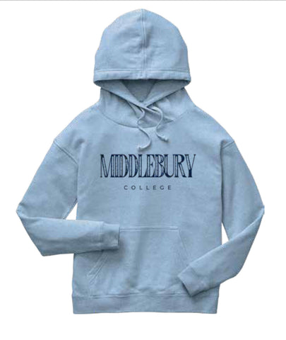 Middlebury Women's Crossover Neck Hooded Sweatshirt