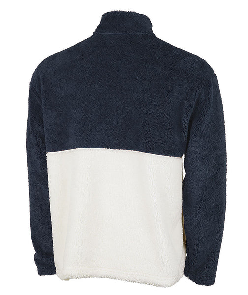 Middlebury Oxford Style Fleece Pullover (Navy/Cream)