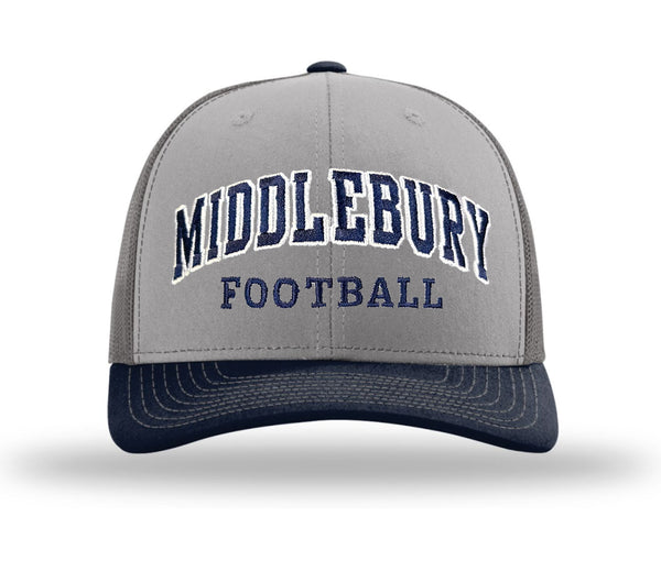 Middlebury Football Trucker Hat (112-Grey/Charcoal/Navy)