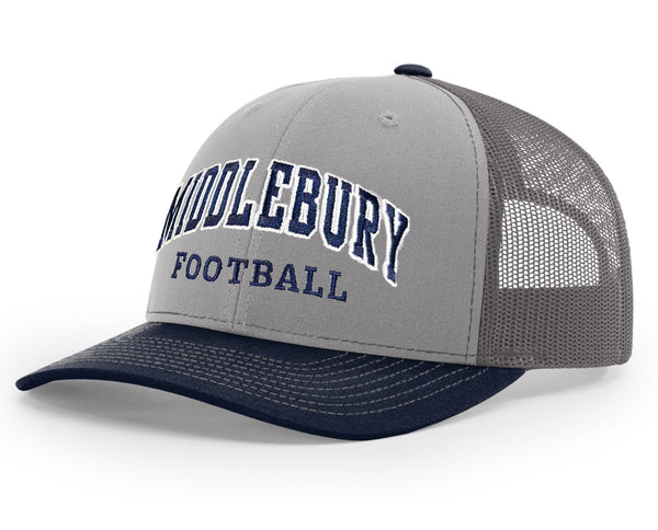 Middlebury Football Trucker Hat (112-Grey/Charcoal/Navy)