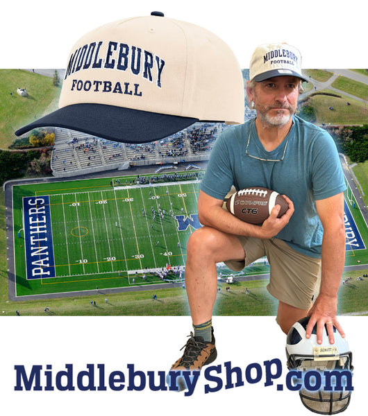 Middlebury Panther Football Hat (Cream/Navy 356)