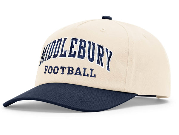 Middlebury Panther Football Hat (Cream/Navy 356)