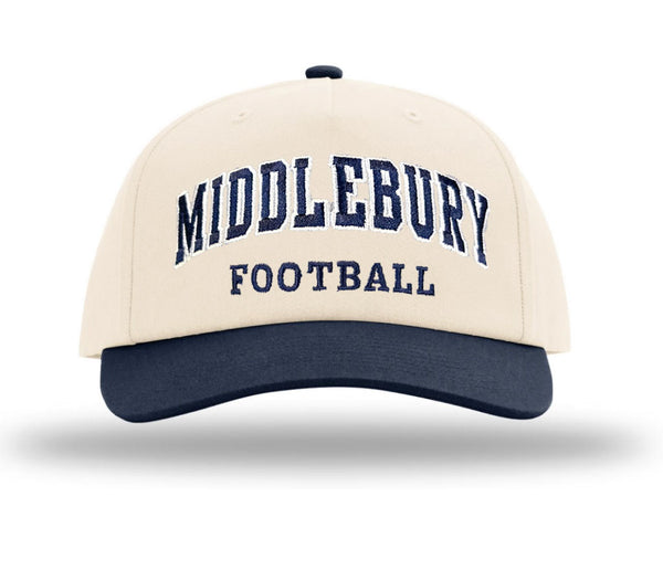 Middlebury Panther Football Hat (Cream/Navy 356)