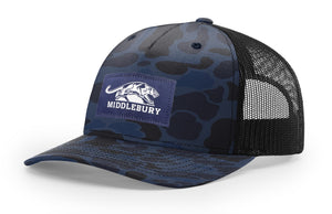 Middlebury Panthers Trucker Hat (Admiral Duck Camo/Black)