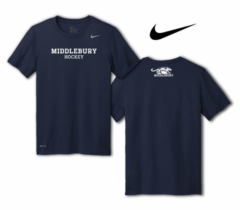 Full Custom Middlebury Hockey Jerseys (Youth AWAY-NAVY) Youth Medium (Navy)