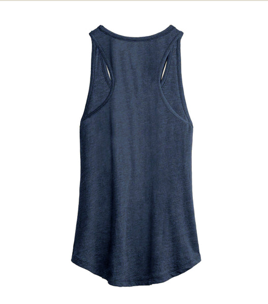 Women's Middlebury Tank T-Shirt (TriBlend - Heather Navy)
