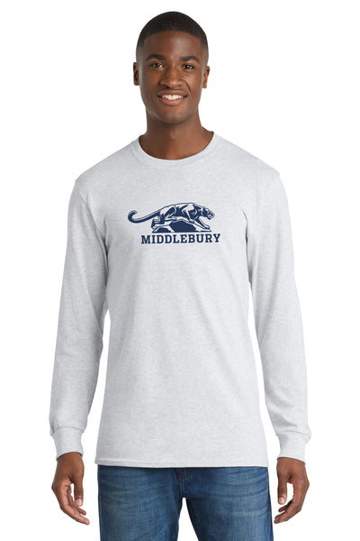Middlebury Panther Long Sleeved T-Shirt (Ash Grey)