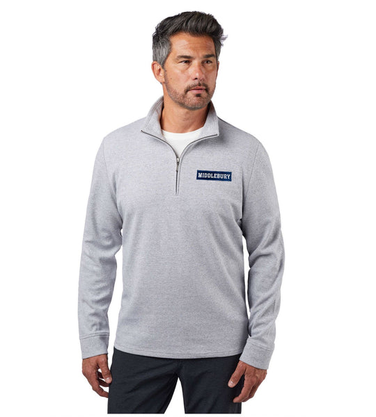 Middlebury Cardiff Quarter-Zip Cotton Fleece Pullover (Greystone)