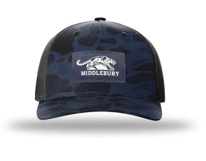 Middlebury Panthers Trucker Hat (Admiral Duck Camo/Black)