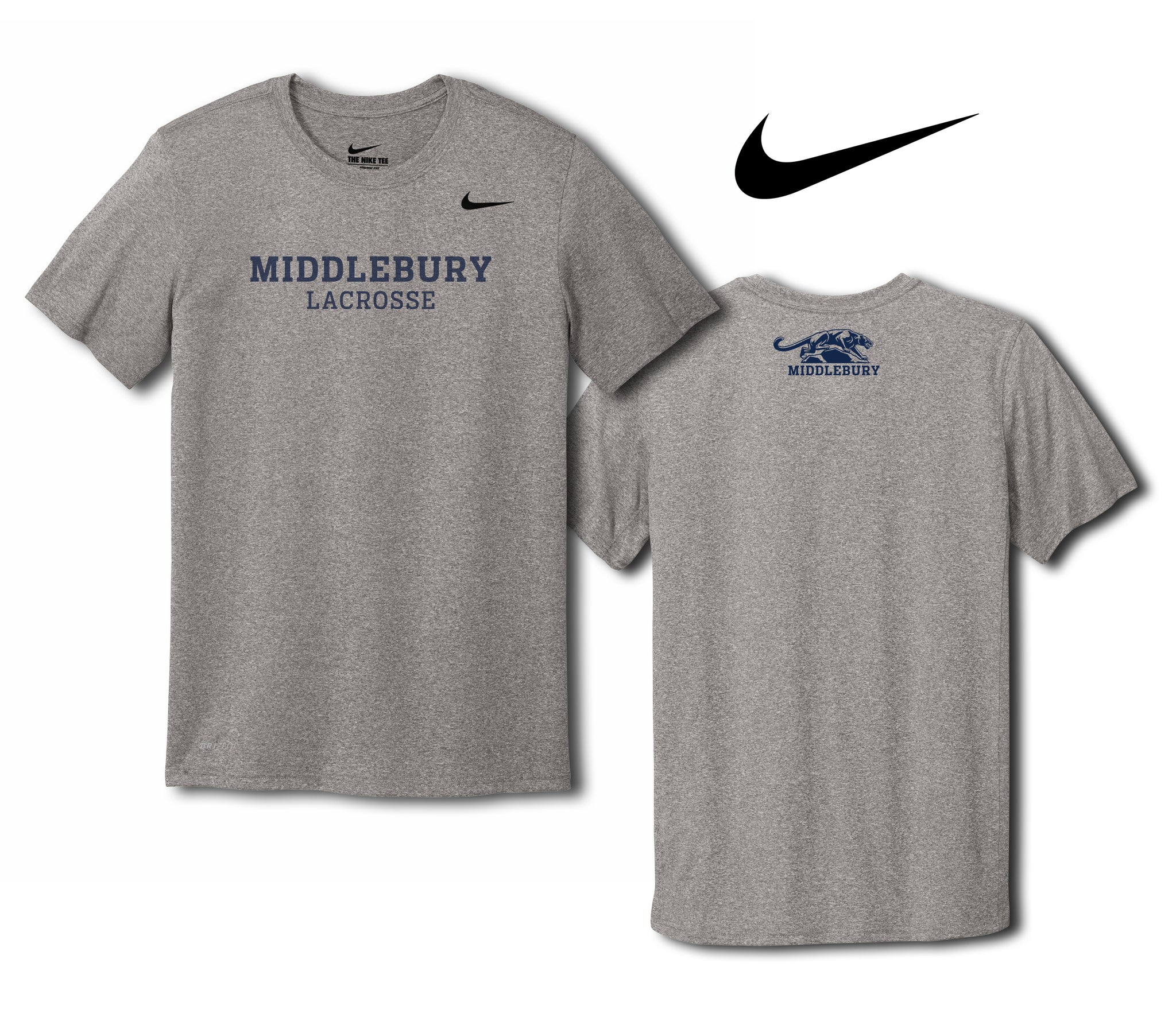 Nike Middlebury Panther Team T-Shirt (Grey) XXL