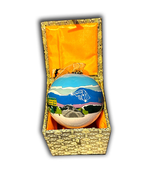 Middlebury Hand-Painted Glass Ornament (Winter Scene)
