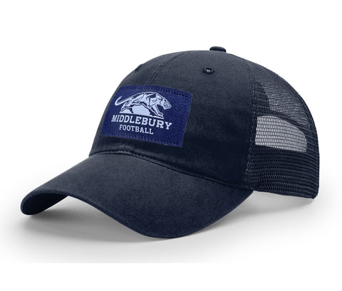 Middlebury Panthers Football Trucker Hat (111-Navy/Navy)