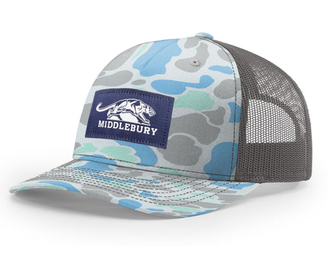 Middlebury Panthers Trucker Hat (Duck: Saltwater Duck Camo/Charcoal)