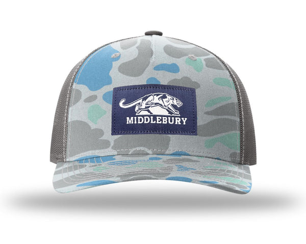 Middlebury Panthers Trucker Hat (Duck: Saltwater Duck Camo/Charcoal)