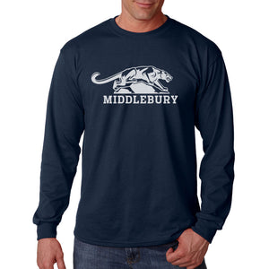 Middlebury Panther Long Sleeved T-Shirt (Navy)