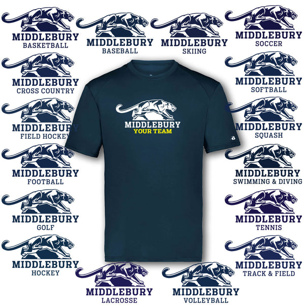 Middlebury Panther Team T-Shirt - B-Core (Navy)