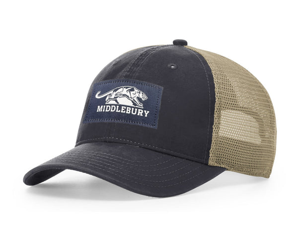 Middlebury Panthers Trucker Hat (211-Navy/Khaki)