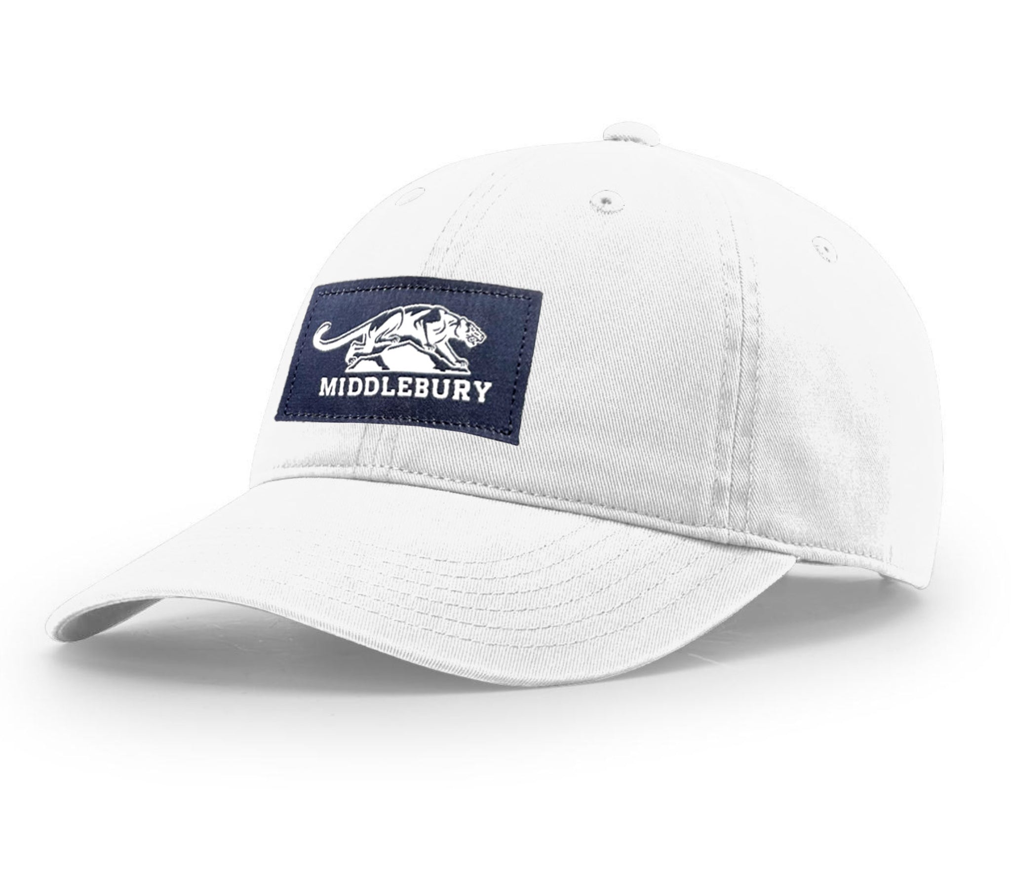 Middlebury Panther on Rock Hat (R326-White)