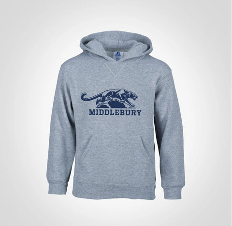 Middlebury Panther Youth Hooded Sweatshirt (Grey)