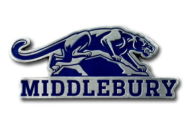 Panther On The Rock - Pewter Car Emblem