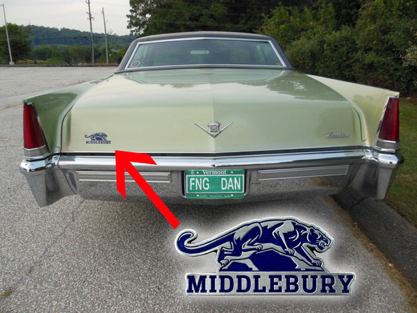 Panther On The Rock - Pewter Car Emblem