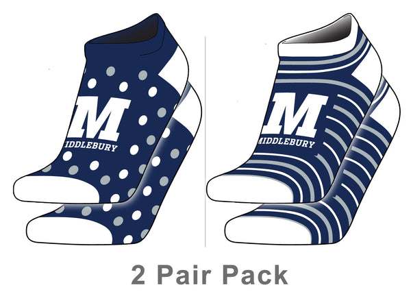 Middlebury Dot/Stripe Socks 2-Pack