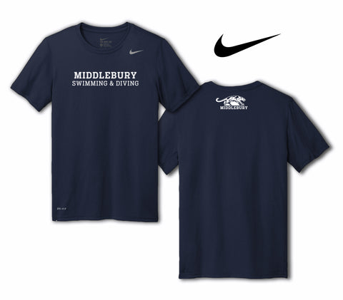 Nike Middlebury Swimming & Diving T-Shirt (Navy)
