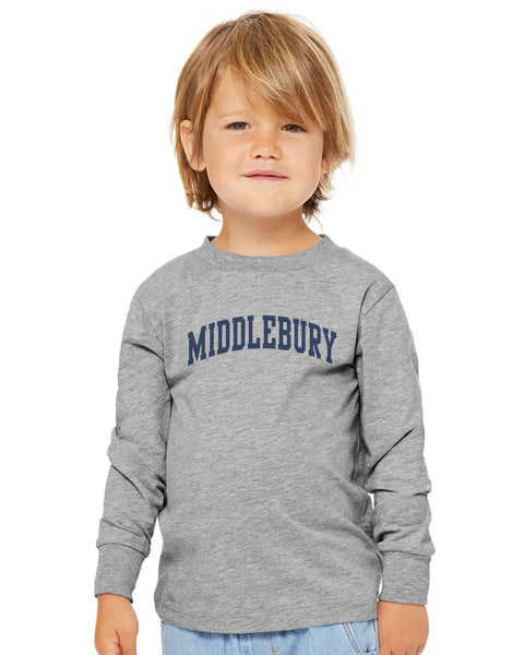 Middlebury Toddler Long Sleeved T-Shirt (Grey)