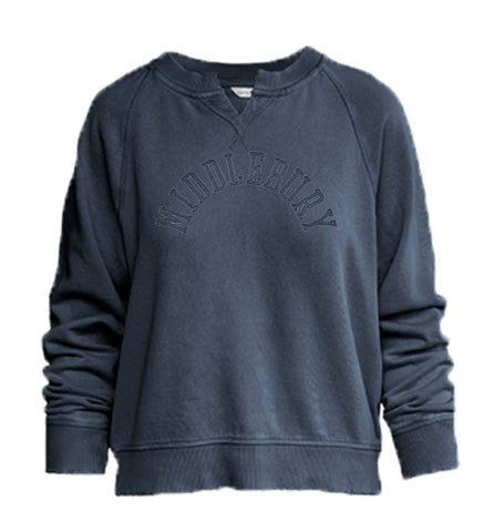 Women's Middlebury Sewn/Washed Crewneck Sweatshirt (Navy)