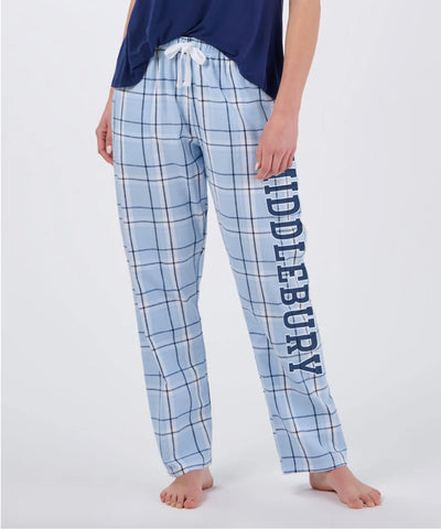 Women's Middlebury Flannel Pant (Sky Carnegie Plaid)