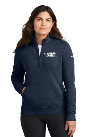 Women's Nike Club Fleece 1/2 Zip (Navy)