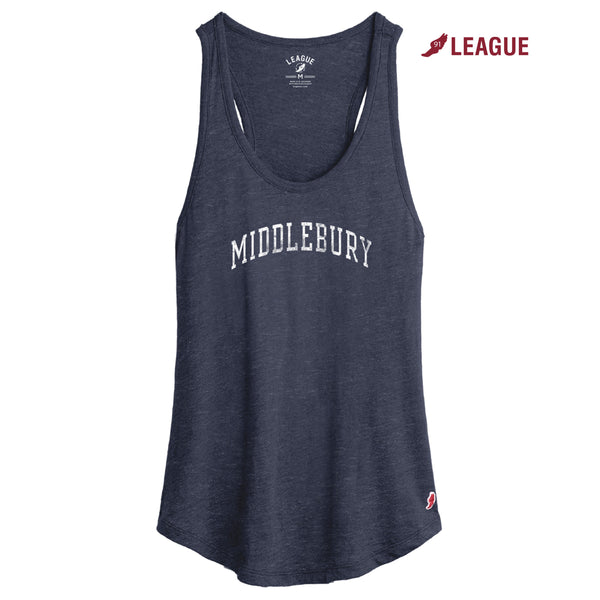 Women's Middlebury Tank T-Shirt (TriBlend - Heather Navy)